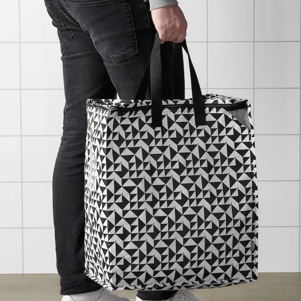 4 Geometric Black and White Tote Bags
